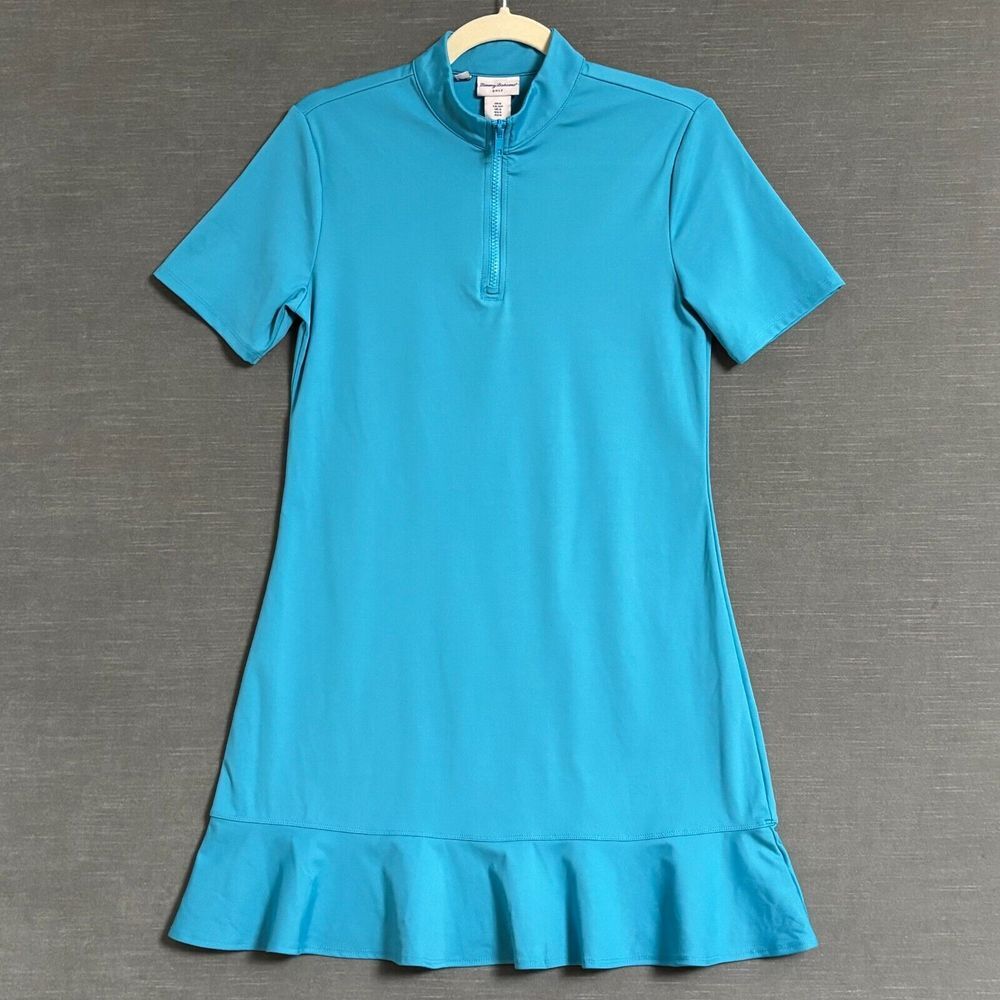 Tommy Bahama Blue Ruffled Polo Mini Dress